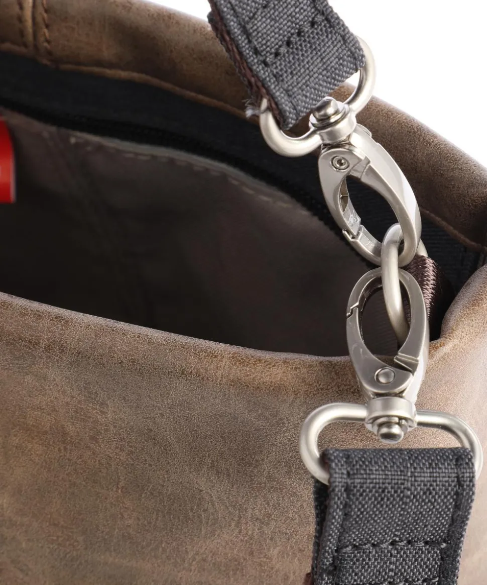 Olli OT8 Schultertasche Polyester, Lederimitat dunkelgrau