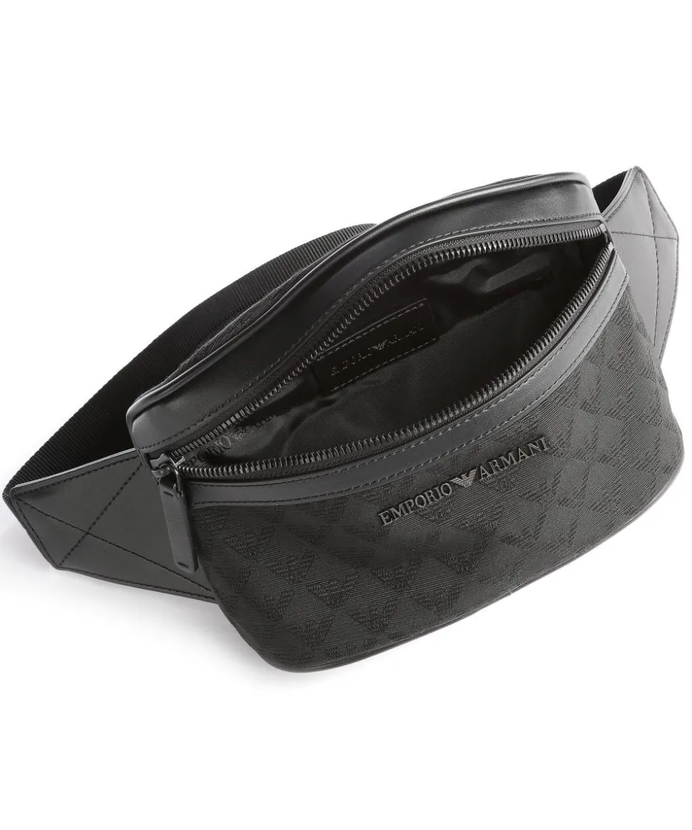 Omnia Jacquard Gürteltasche Polyester, Baumwolle schwarz