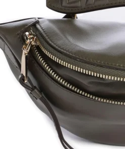 Origami Mini Umhängetasche fein genarbtes Rindsleder khaki