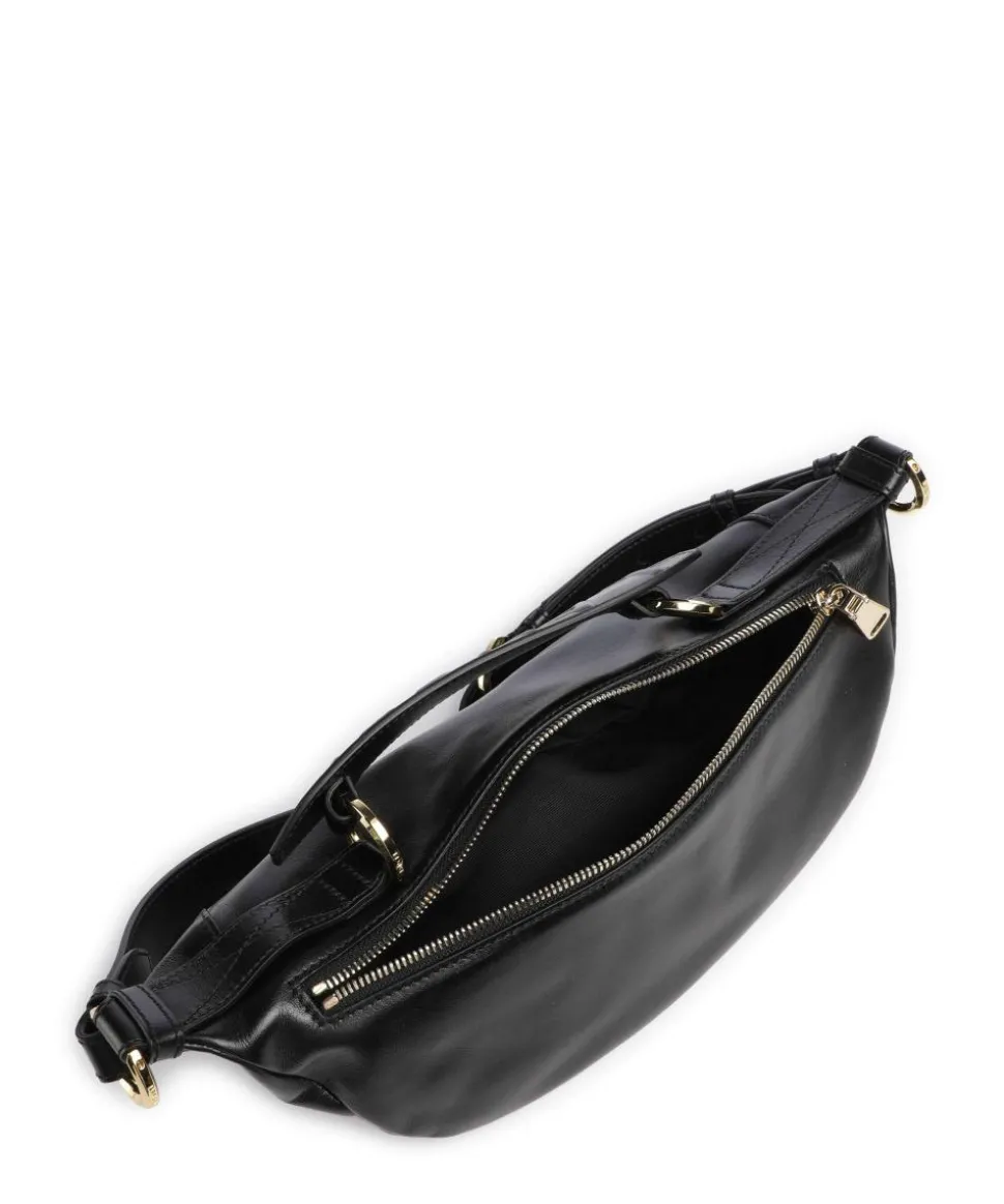 Origami S Umhängetasche fein genarbtes Rindsleder schwarz