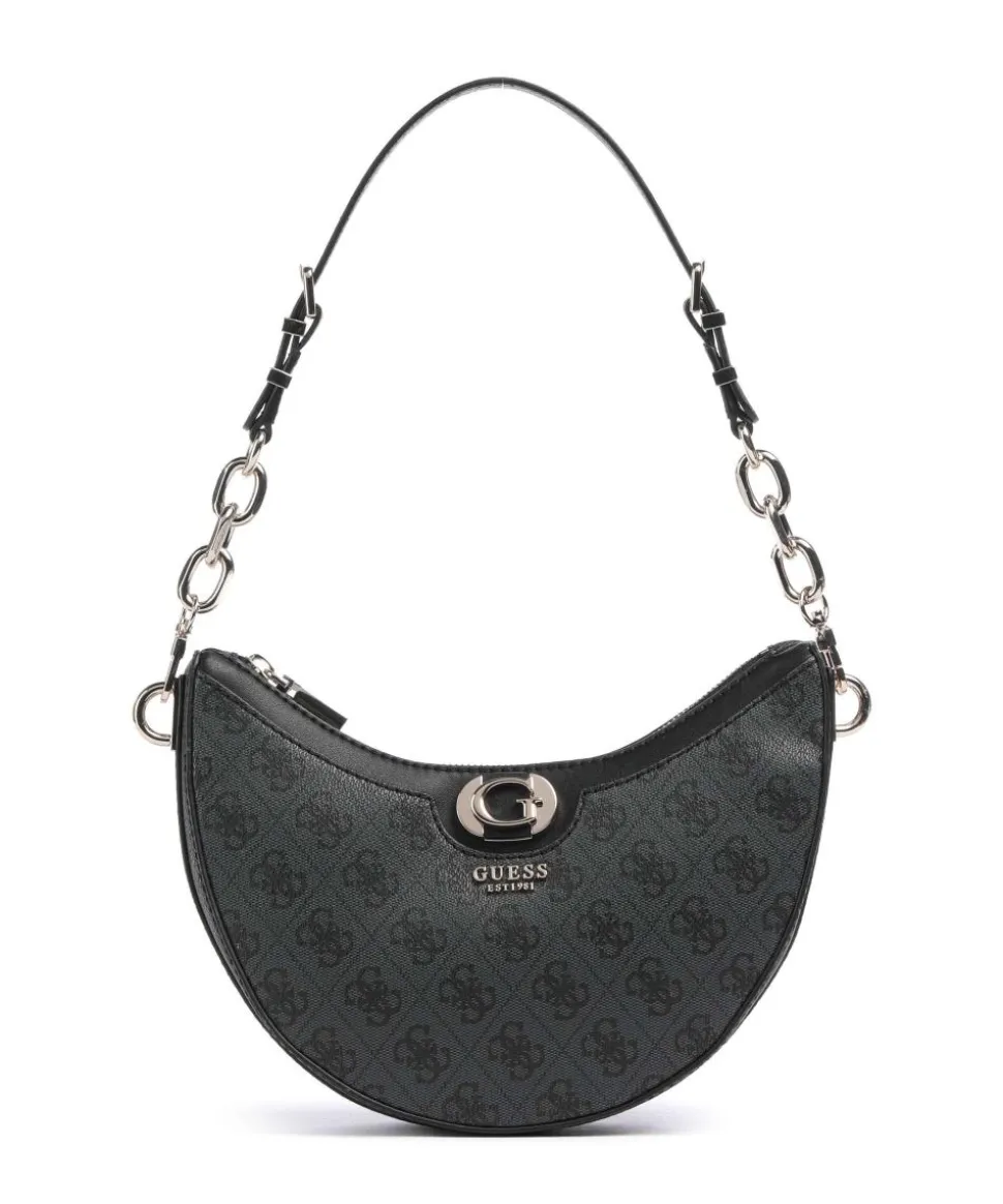 Orlina 4G Logo Schultertasche Lederimitat anthrazit