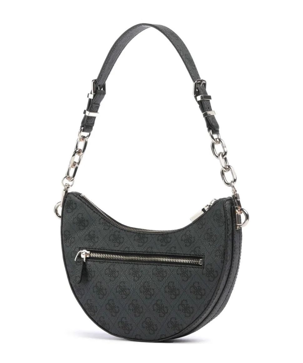 Orlina 4G Logo Schultertasche Lederimitat anthrazit