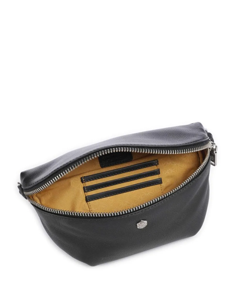 Osaka Gürteltasche genarbtes Rindsleder schwarz