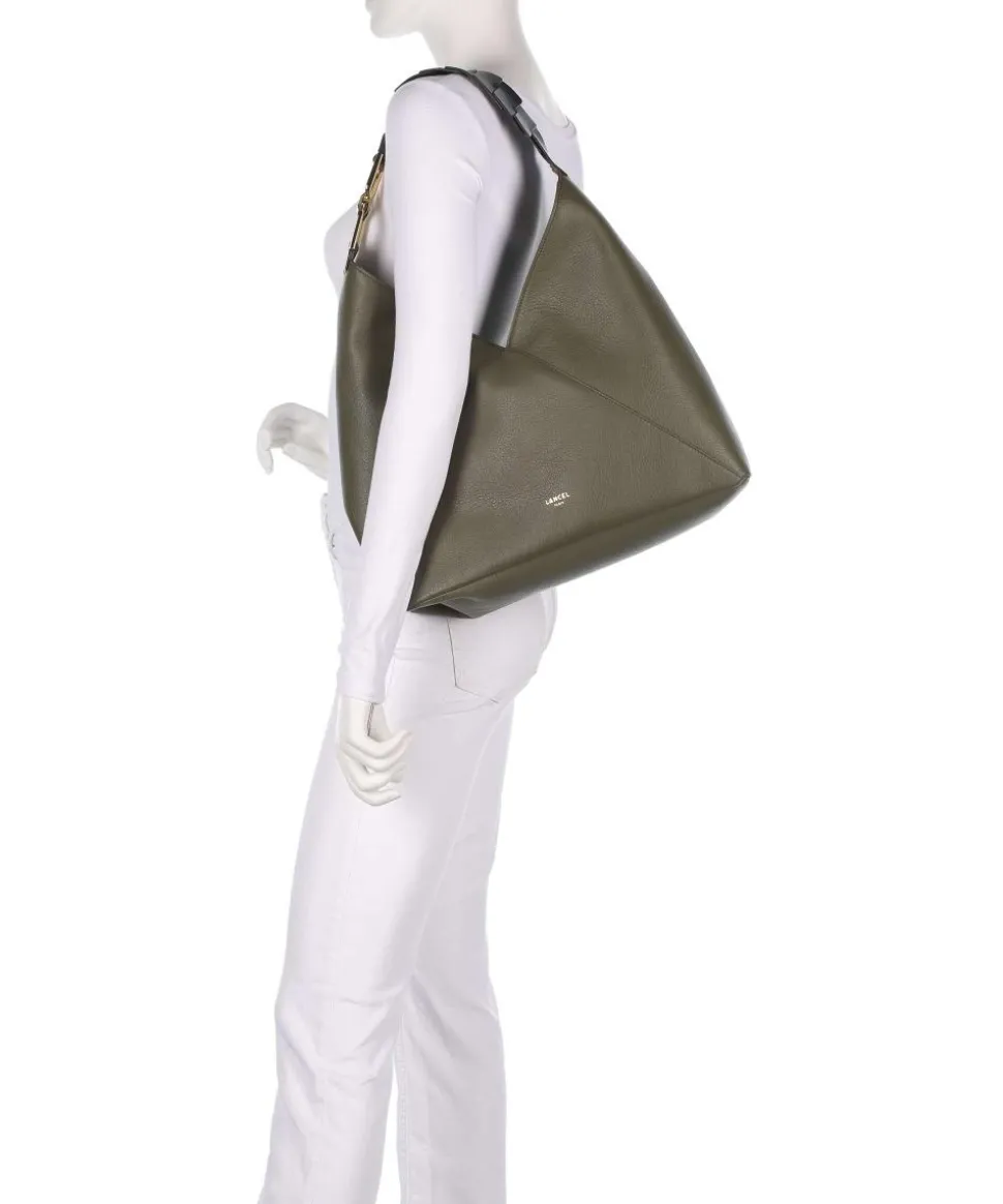 Pagode L Beuteltasche genarbtes Rindsleder khaki