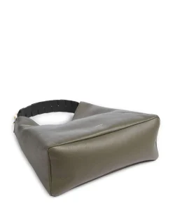 Pagode L Beuteltasche genarbtes Rindsleder khaki