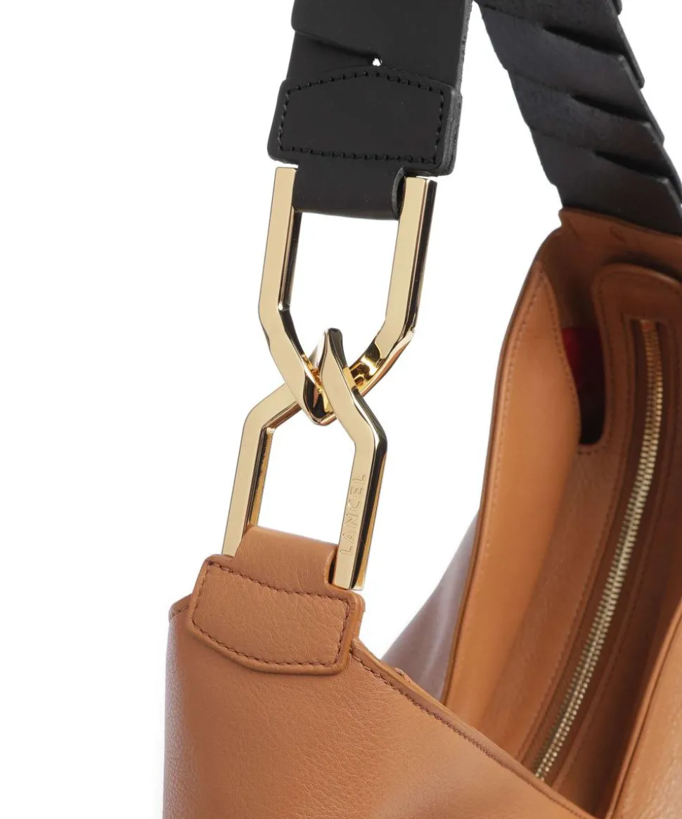 Pagode L Beuteltasche genarbtes Rindsleder braun