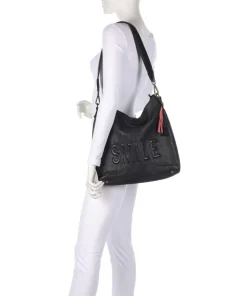 Paoliweg 2 Beuteltasche genarbtes Rindsleder schwarz