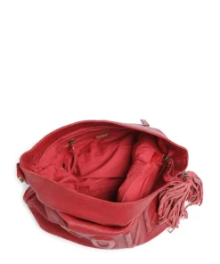 Paoliweg 2 Schultertasche genarbtes Rindsleder rot