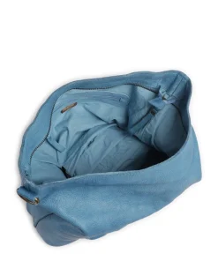 Paoliweg 2 Schultertasche genarbtes Rindsleder blau