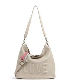 Paoliweg 2 Schultertasche genarbtes Rindsleder beige