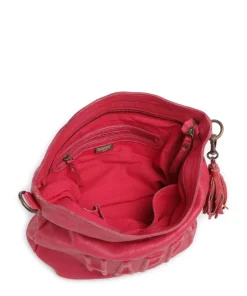 Paoliweg 2 Schultertasche genarbtes Leder pink