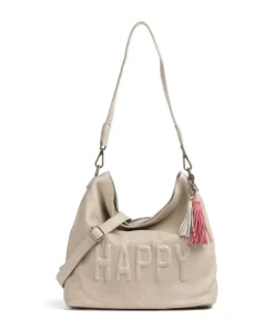 Paoliweg 2 Schultertasche genarbtes Leder beige