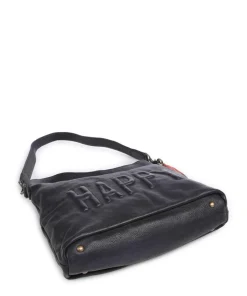 Paoliweg 2 Schultertasche genarbtes Leder navy