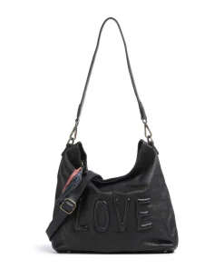 Paoliweg 2 Schultertasche genarbtes Rindsleder navy