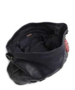 Paoliweg 2 Schultertasche genarbtes Rindsleder navy