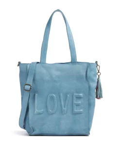 Paoliweg 1 Shopper genarbtes Rindsleder blau