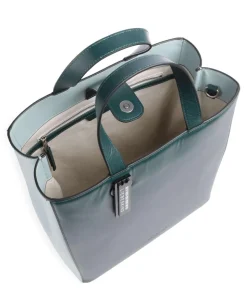 Paper Bag Carter M Handtasche glattes Leder dunkelgrün