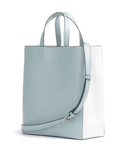 Paper Bag Carter M Handtasche glattes Leder hellblau