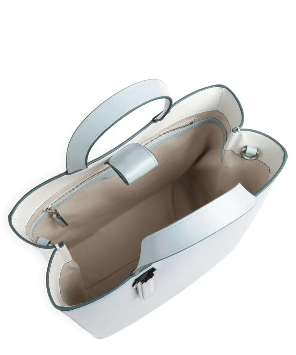 Paper Bag Carter M Handtasche glattes Leder hellblau