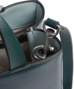 Paper Bag Carter S Handtasche glattes Leder dunkelgrün