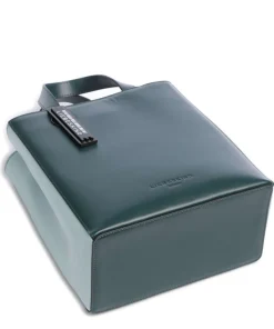 Paper Bag Carter S Handtasche glattes Leder dunkelgrün