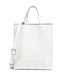 Paper Bag Logo Carter M Handtasche fein genarbtes Leder weiß