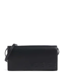 Paper Bag Logo Carter XS Umhängetasche glattes Leder schwarz