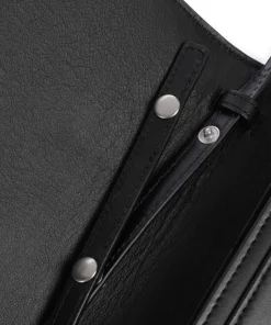 Paper Bag Logo Carter XS Umhängetasche glattes Leder schwarz