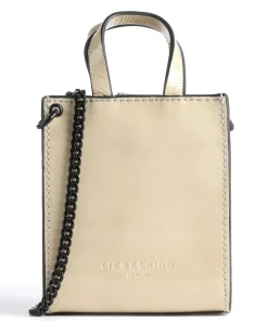 Paper Bag Umhängetasche glattes Leder sand