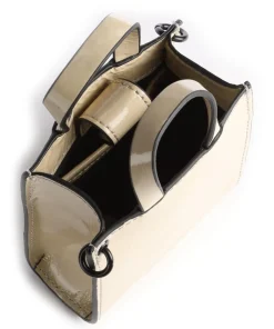 Paper Bag Umhängetasche glattes Leder sand