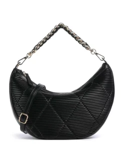 Paris Schultertasche Lederimitat schwarz