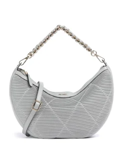 Paris Schultertasche Lederimitat hellgrau