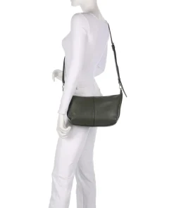 Paris Sheep Natural Schultertasche Schafsleder dunkelgrün