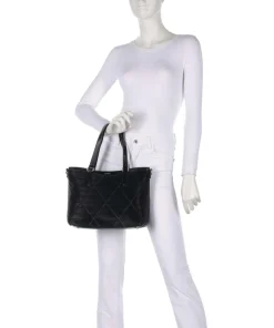 Paris Shopper Lederimitat schwarz