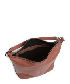 Paris Small Pebble M Beuteltasche genarbtes Rindsleder braun