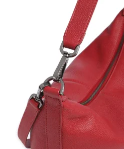 Paris Small Pebble M Beuteltasche genarbtes Rindsleder dunkelrot