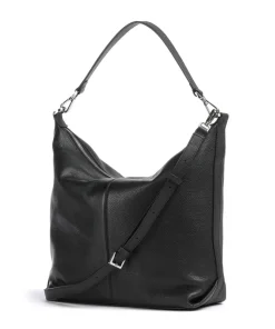 Paris Small Pebble M Beuteltasche genarbtes Rindsleder schwarz