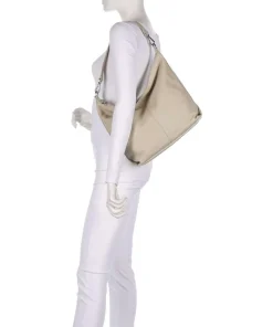 Paris Small Pebble M Beuteltasche genarbtes Rindsleder creme