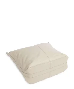 Paris Small Pebble M Beuteltasche genarbtes Rindsleder creme