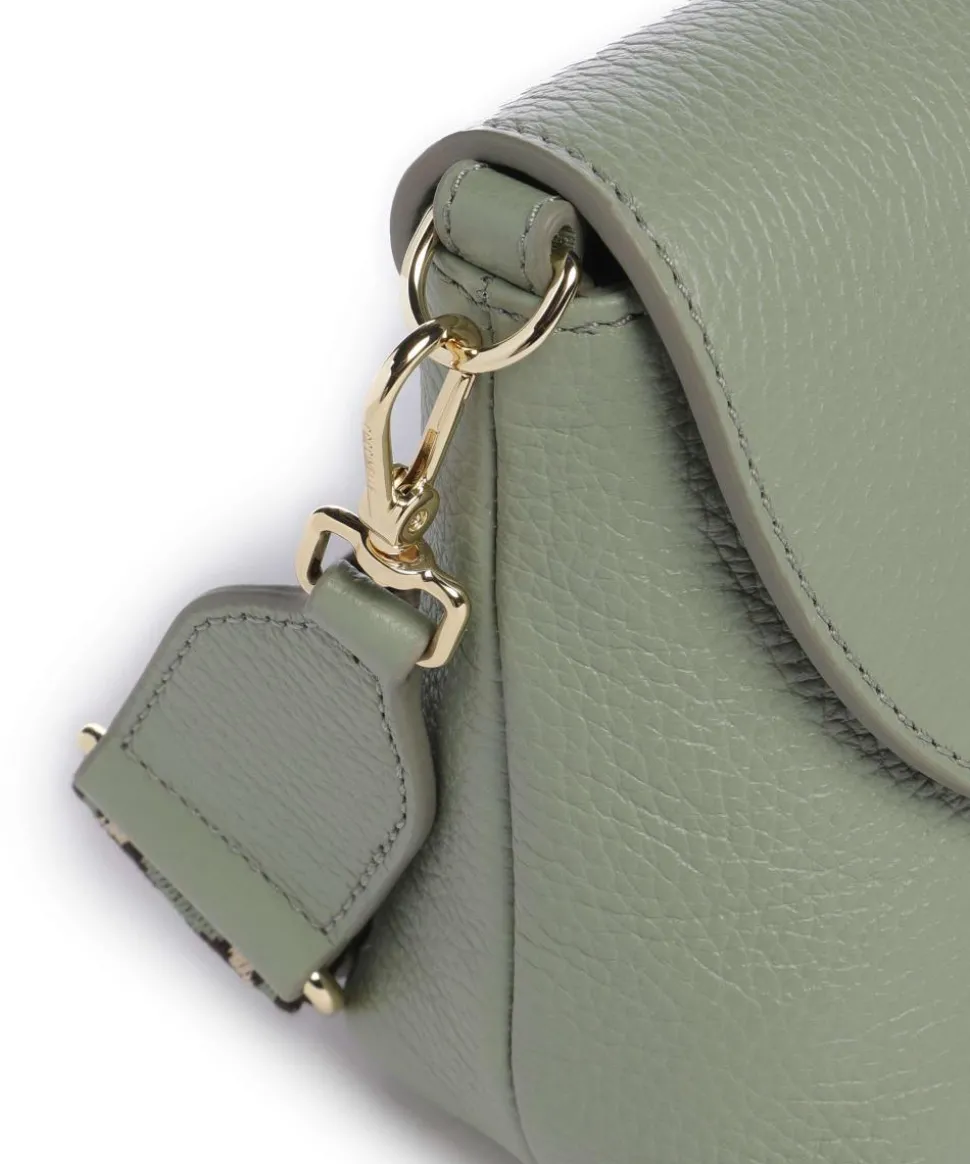 Paulina Umhängetasche Leder graugrün