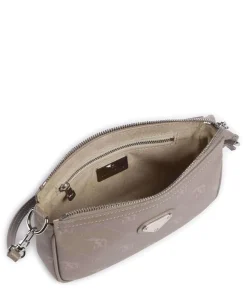 Pecarus Missy Schultertasche genarbtes Kalbsleder taupe
