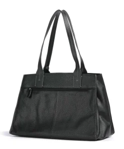 Peephole Shopper genarbtes Rindsleder schwarz