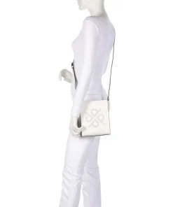 Peephole Umhängetasche genarbtes Rindsleder weiß