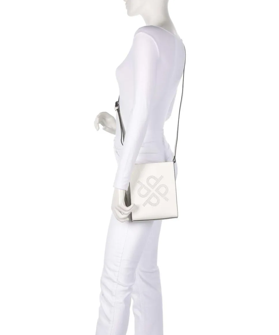 Peephole Umhängetasche genarbtes Rindsleder weiß