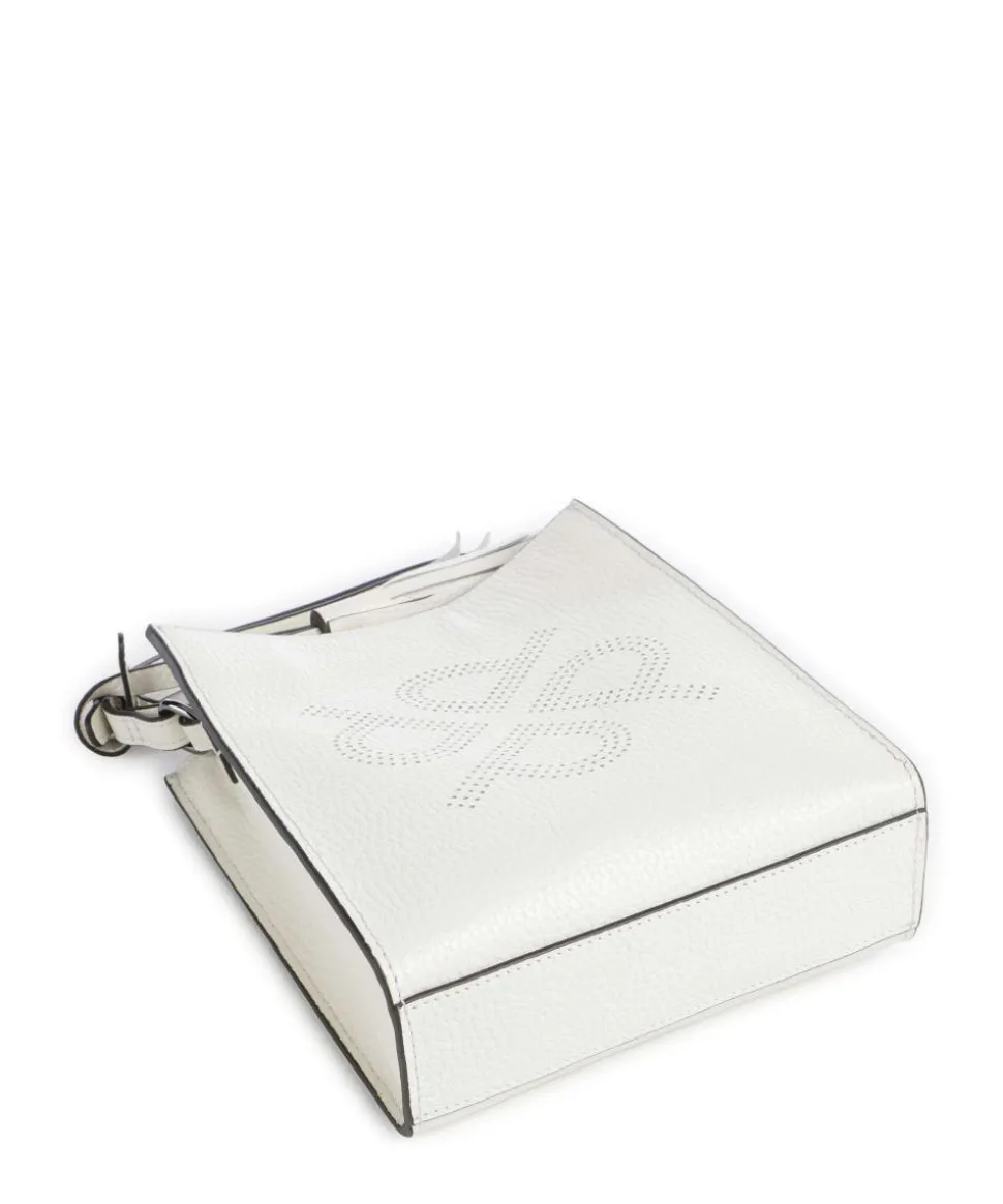 Peephole Umhängetasche genarbtes Rindsleder weiß