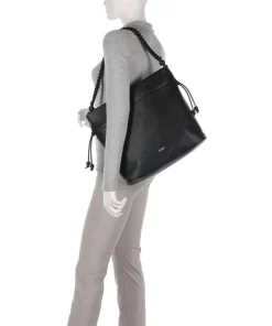 Perla PE140 Beuteltasche Lederimitat schwarz