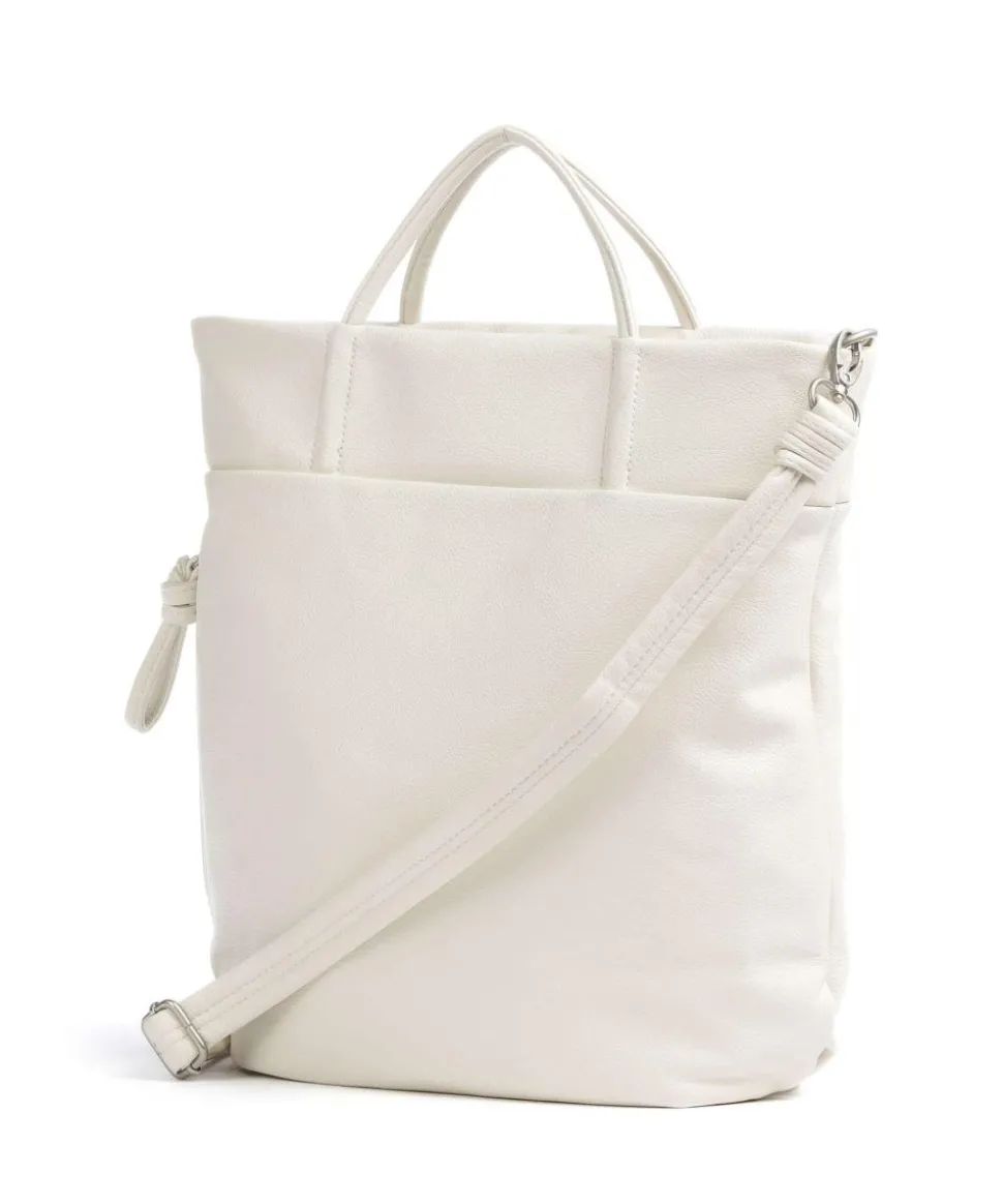 Perla PE120 Handtasche Lederimitat elfenbein