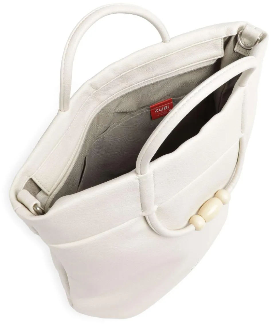 Perla PE120 Handtasche Lederimitat elfenbein