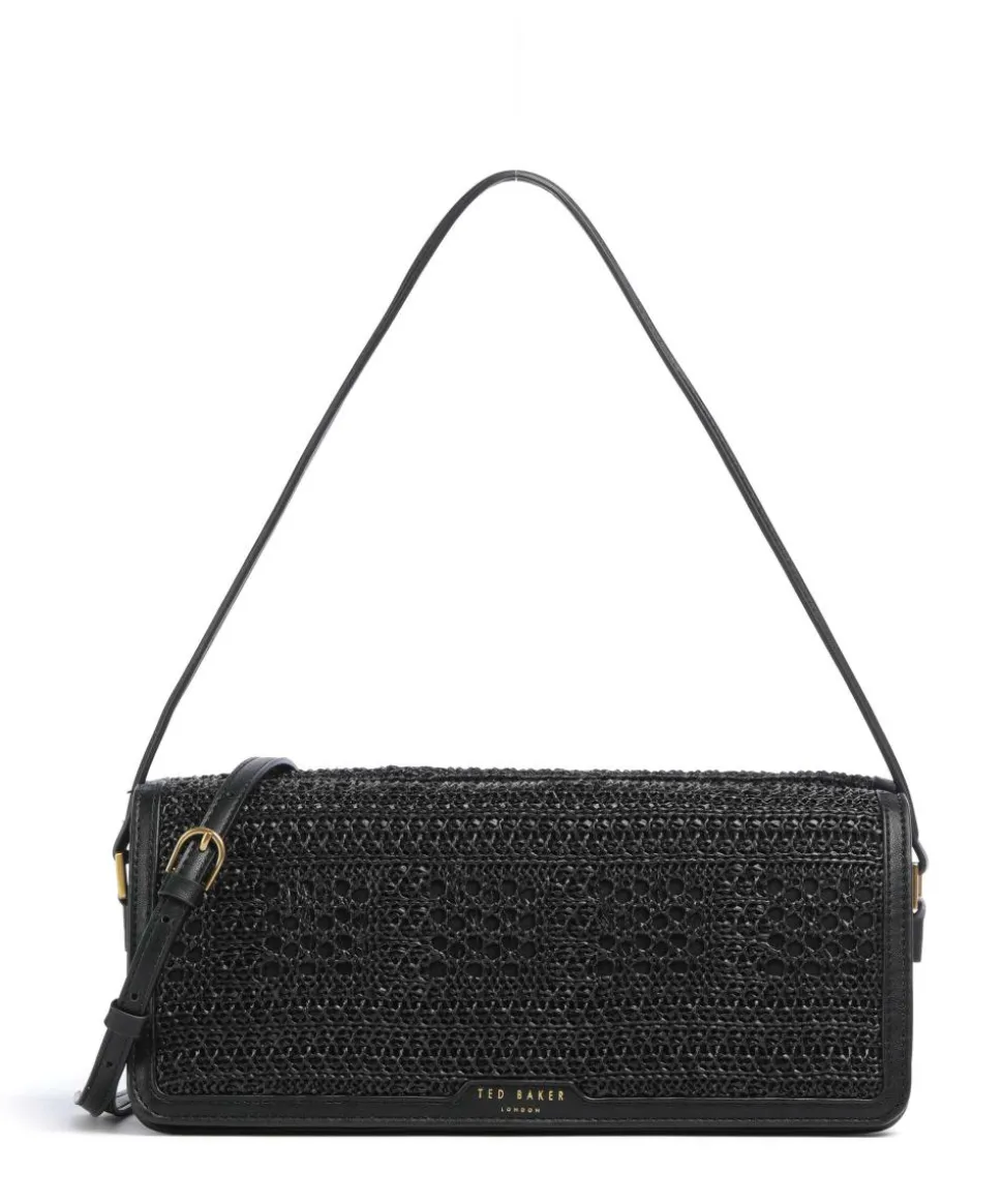 Pettria Schultertasche Bast schwarz