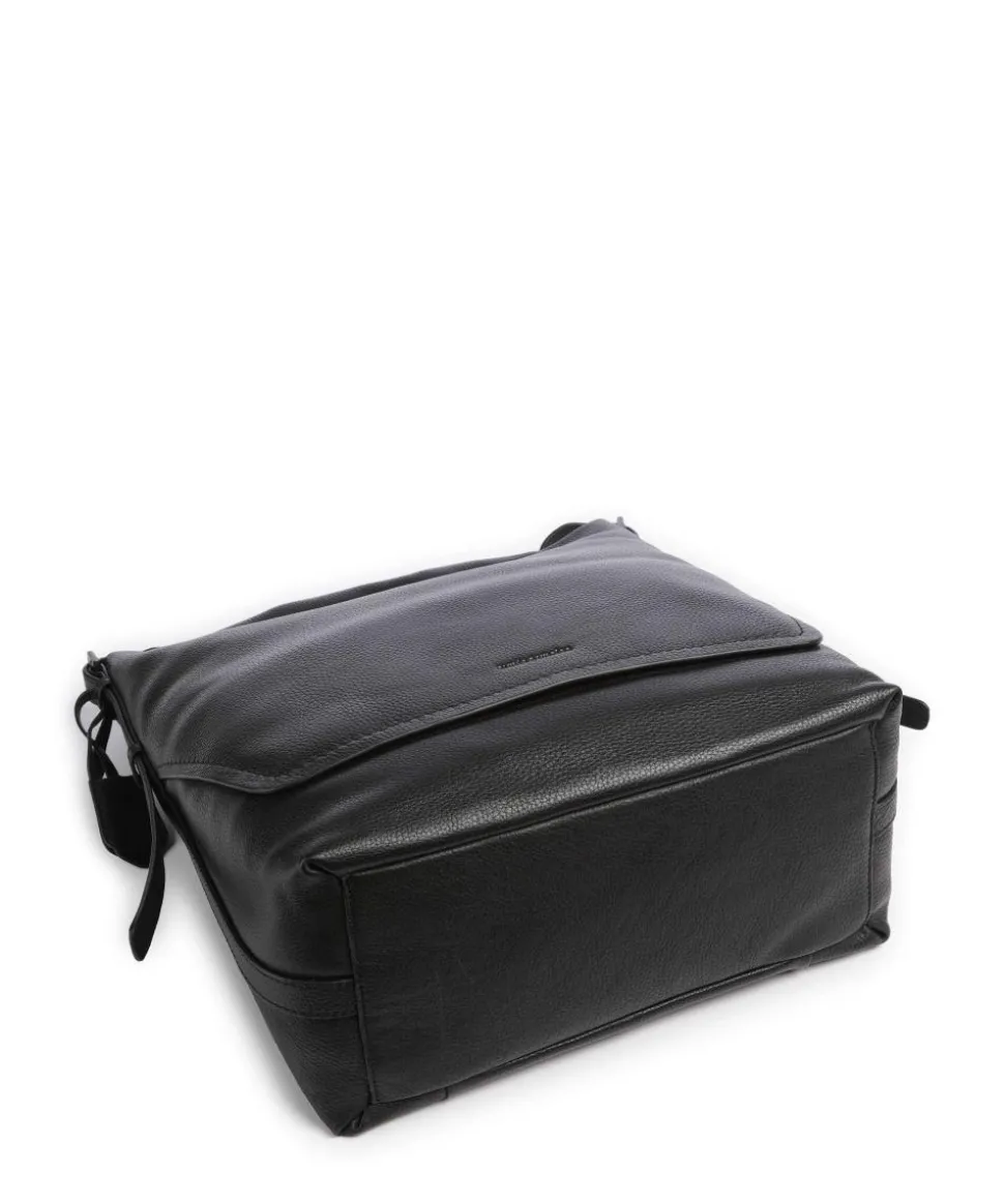 Philocalists Ally Beuteltasche genarbtes Rindsleder schwarz